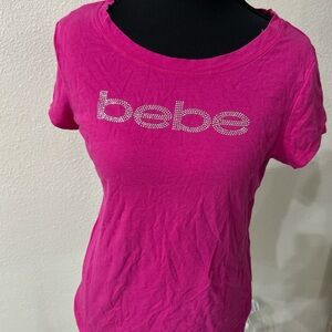 Bebe Fuchsia Short Sleeve Tee